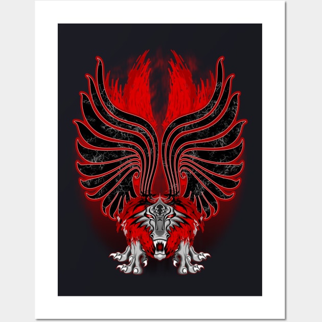 Dragon Gargoyle Tattoo Style Wall Art by BluedarkArt